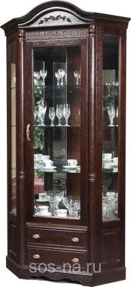 Шкаф-витрина угловая Паола 2115 БМ670